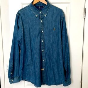 Ralph Lauren Classic Jean long sleeve shirt.Size XXL TTG.Slim Fit.has been DC…